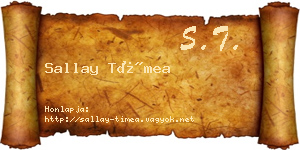 Sallay Tímea névjegykártya